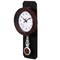 Wood-Look Pendulum Plastic Wall Clock, Vintage Farmhouse Decor for Living Room, Kitchen, or Dining Room, Silent Clock with Roman Numerals, Battery Powered, Large Decorative Wall Clock, Easy-to-Read